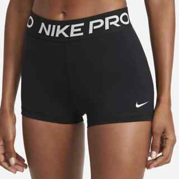 Nike Pro Dri Fit Black Short Shorts Athletic Athleisure Womens Size Small - Picture 1 of 5